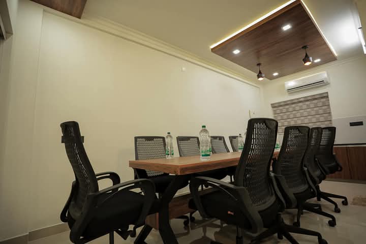 Office room prepared for a small meeting at Diamond Banquet Hall